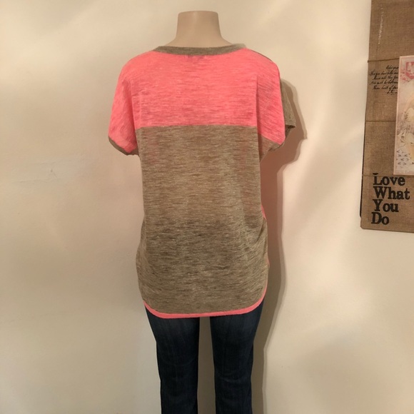 Madewell pink&gray Color Block sweater/pullover. - Picture 4 of 8